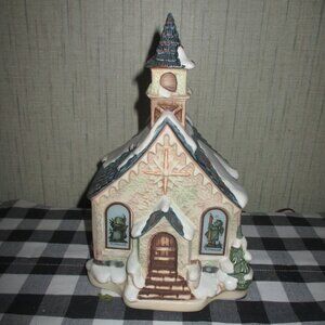 Hawthorne Goebel Hummel Bavarian Village Angels Duet Lighted Church